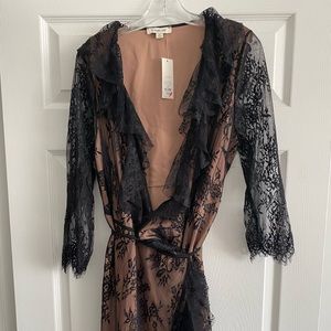 Lace wrap dress